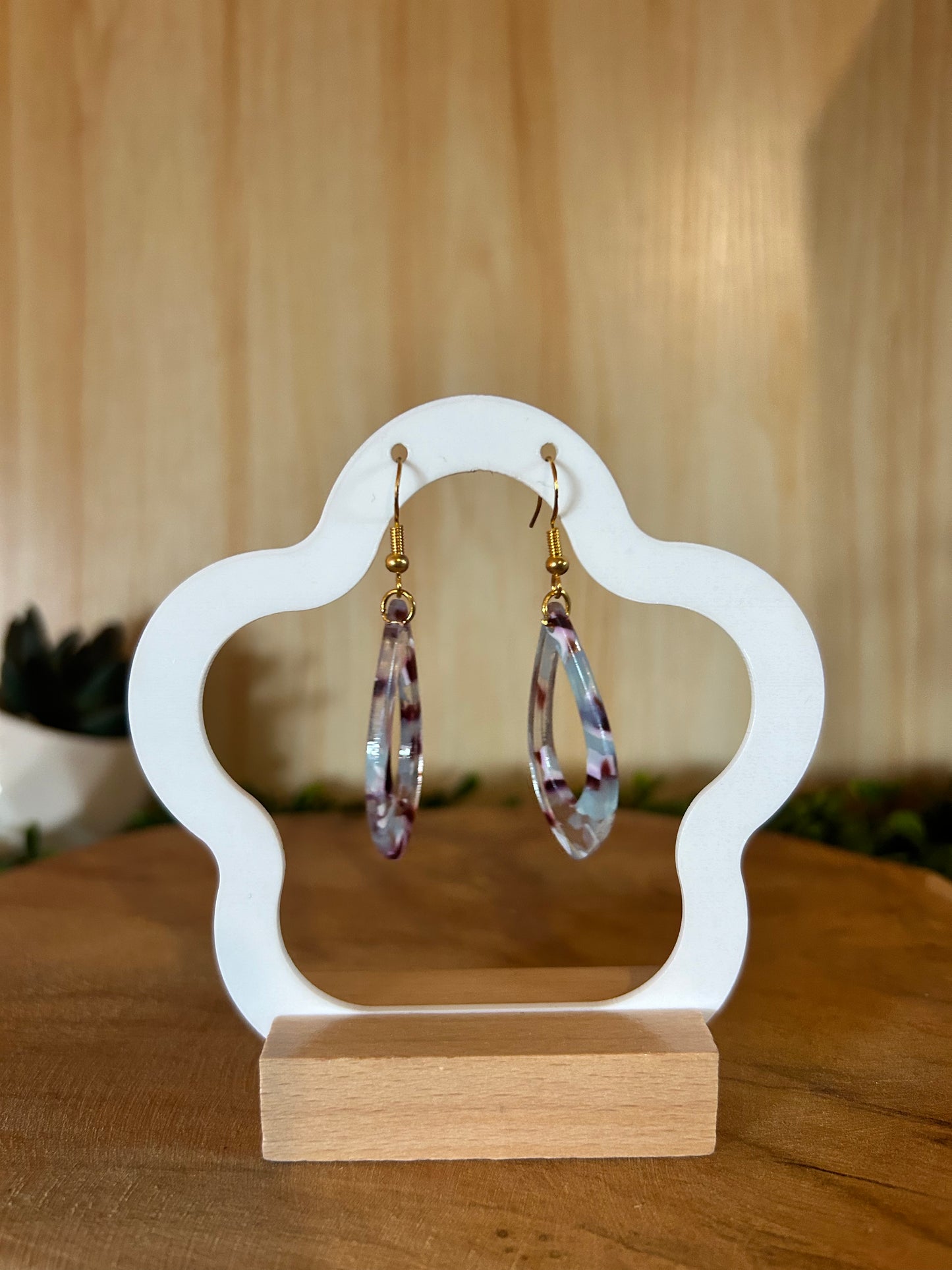 boucle d'oreille Nacre étoilée