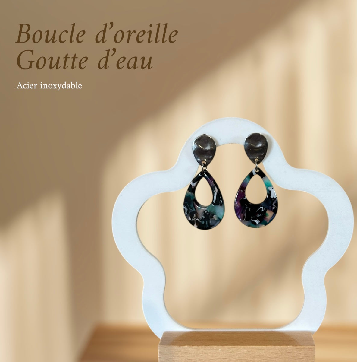 boucle d'oreille goutte d'eau