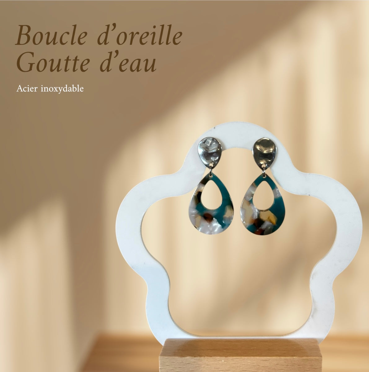 boucle d'oreille goutte d'eau