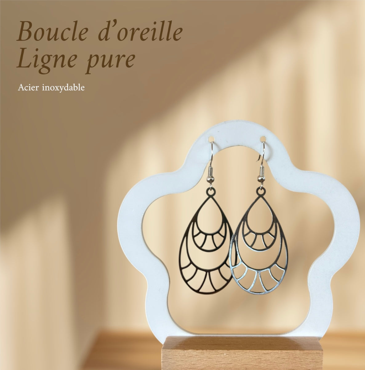 boucle d'oreille ligne pure