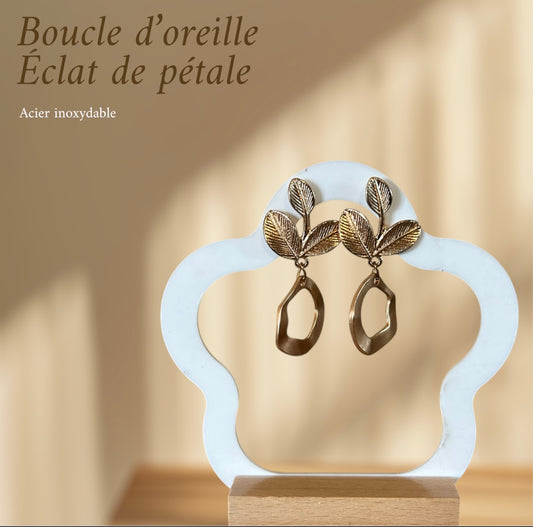 boucle d'oreille éclats de pétales