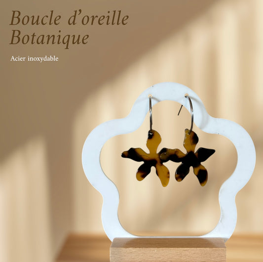 boucle d'oreille botanique