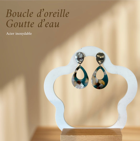 boucle d'oreille goutte d'eau